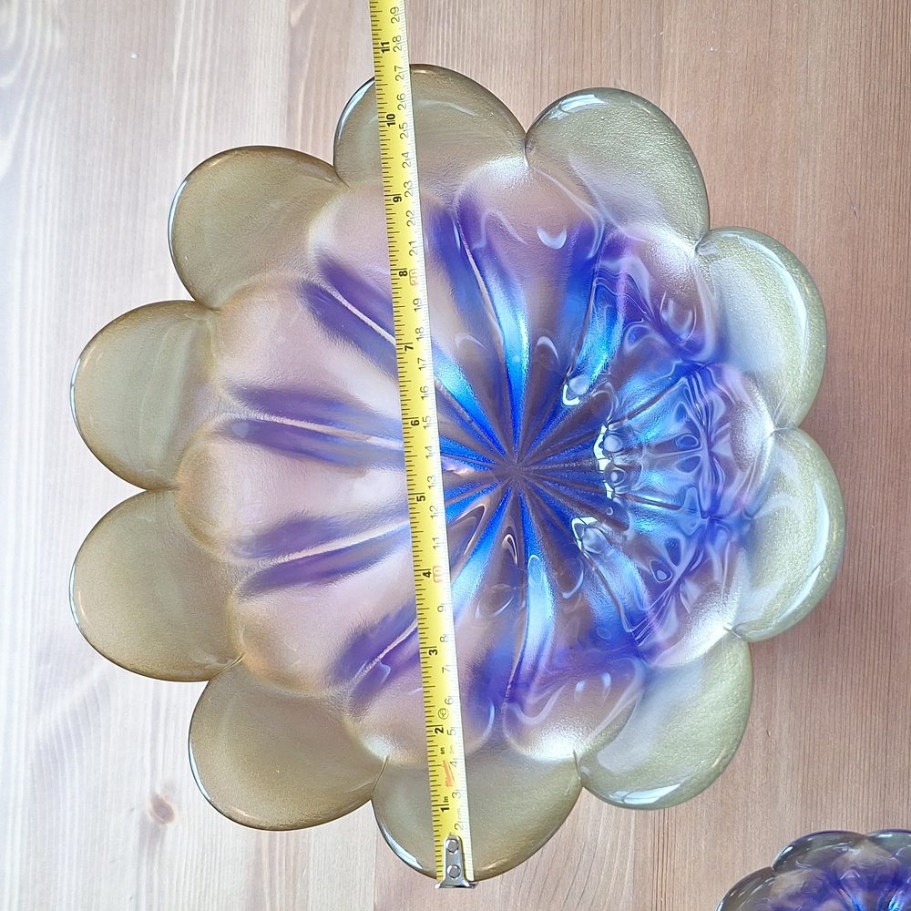 #AEF 3 Piece of Walther Glas Marrakech petal bowls And Plate gold and purple - Picture 7 of 16